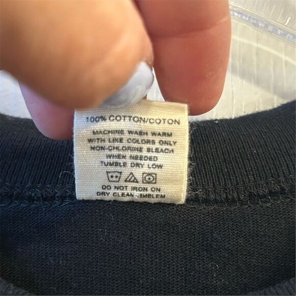 Bob Dong Men's Black Crew Neck T-Shirt Size 42 Solid Casual - Picture 4 of 6